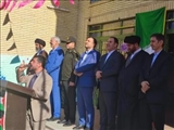 تجمع بزرگ دانش آموزان بهارستانی در حمایت از مردم بویژه کودکان غزه و فلسطین
