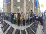  برگزاری آیین غبارروبی و عطرافشانی مزار شهدای شهرستان بهارستان در اولین روز دهه مبارک فجر