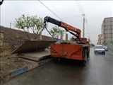 ادامه عملیات ایمن سازی مسیر ریل راه آهن داخل شهر نسیم شهر