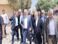 افتتاح مخزن ۱۰ هزار مترمکعبی شهرستان بهارستان با حضور وزیر نیرو