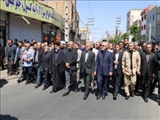 تشییع پیکر مطهر چهار شهید دیگر در شهرک قلعه‌میر شهرستان بهارستان