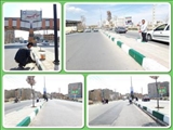 رنگ آمیزی سرتاسری جداول بلوار حضرت ولیعصر(عج)