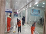 گزارش تصویری مراحل آماده سازی کلینیک تخصصی بیمارستان در محل نقاهتگاه 