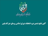  آگهی نتایج انتخابات شورای اسلامی خیرآباد پایین