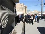 بازدید فرماندار بهارستان از یکی از محلات شهر صالحیه